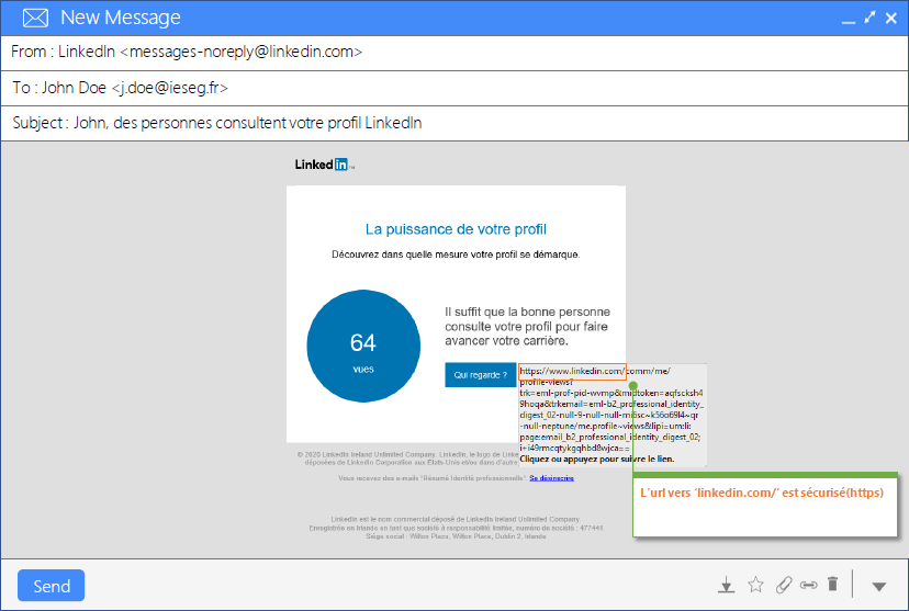 Ceci est un email légitime de Linkedin