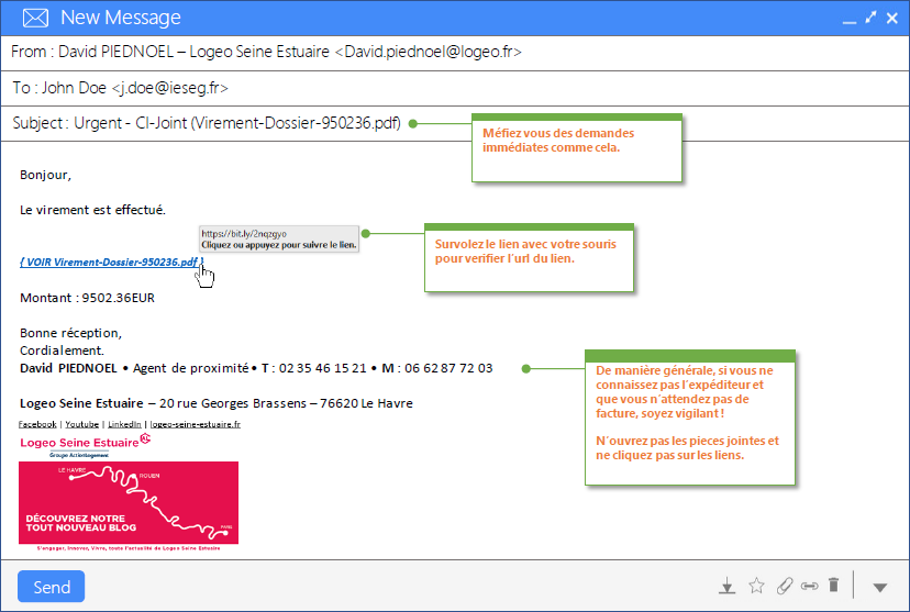 Cet email est un phishing